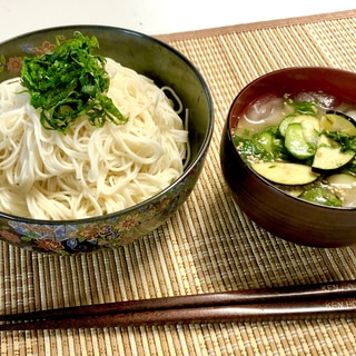 味噌つけだれそうめん